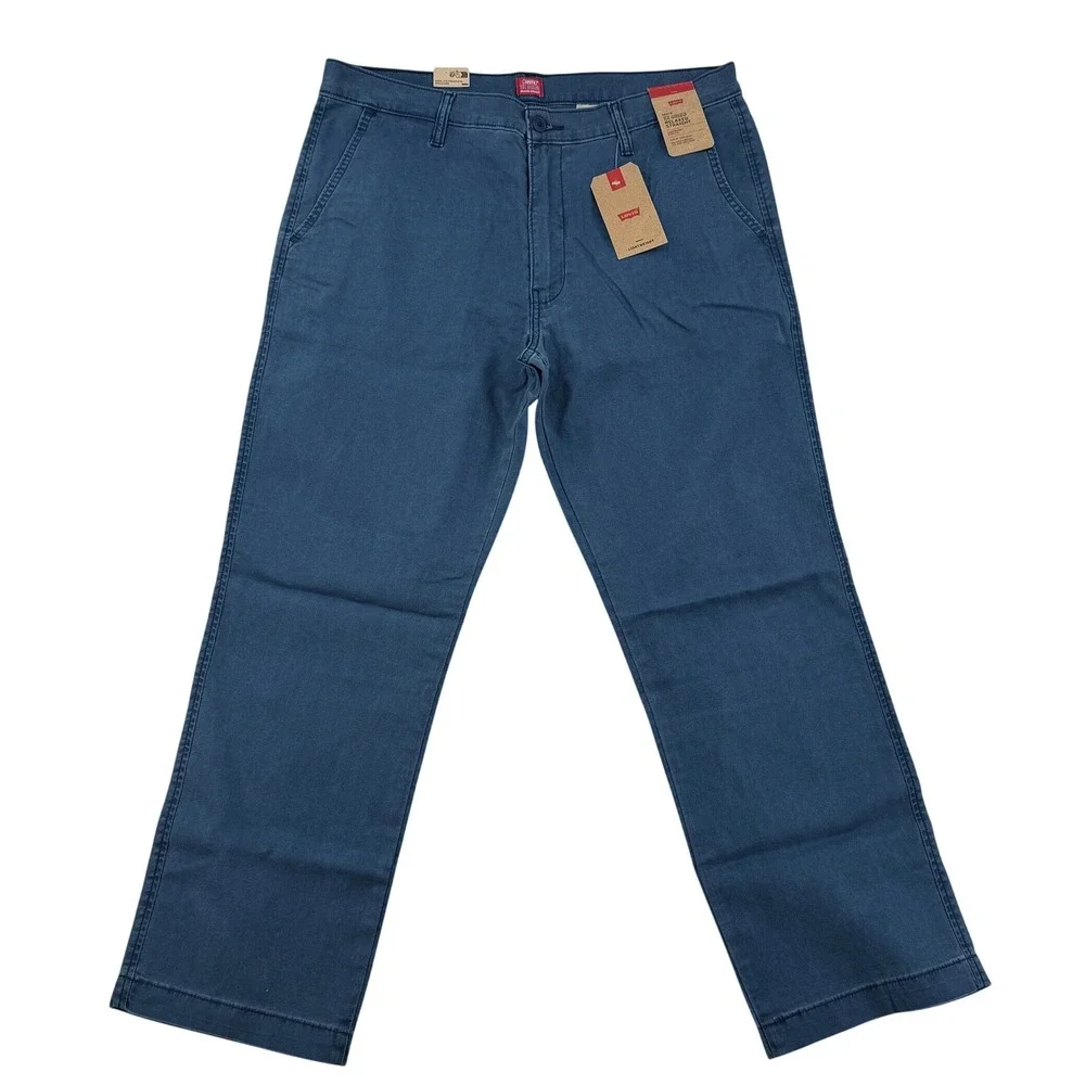 Levi's XX Chino Relaxed Straight Pants Men's 36x30 Blue Lightweight Stretch New